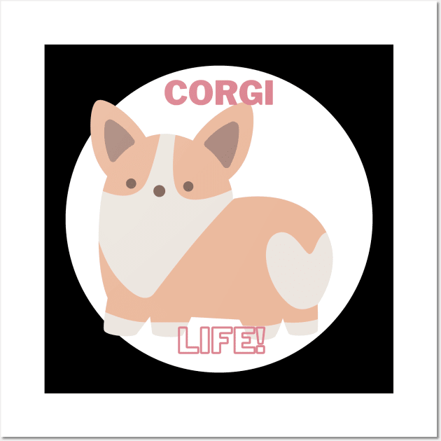 Corgi Life - Heart Butt Wall Art by Sleepy Time Tales